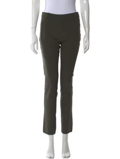 Pre-owned Sportmax Straight Leg Pants In Green