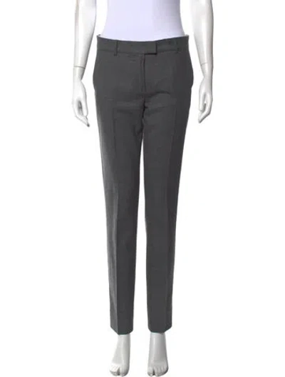 Pre-owned Sportmax Straight Leg Pants In Grey