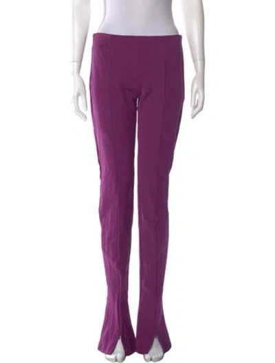 Pre-owned Sportmax Straight Leg Pants In Purple