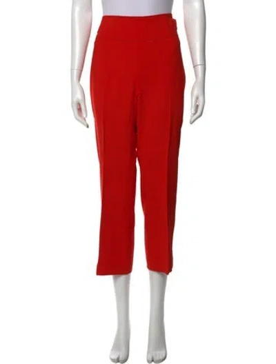 Pre-owned Sportmax Straight Leg Pants In Red