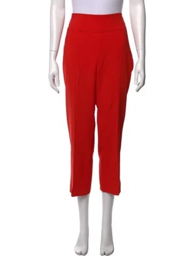 Pre-owned Sportmax Straight Leg Pants In Red