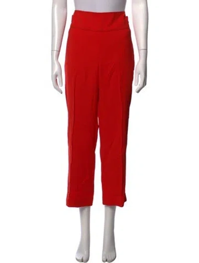 Pre-owned Sportmax Straight Leg Pants In Red