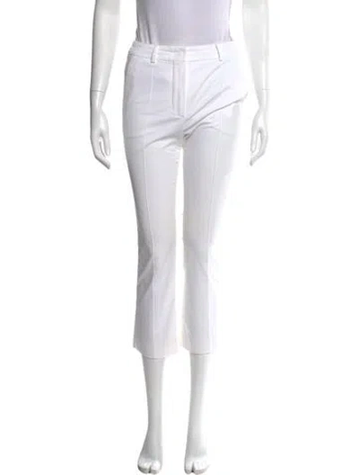 Pre-owned Sportmax Straight Leg Pants In White