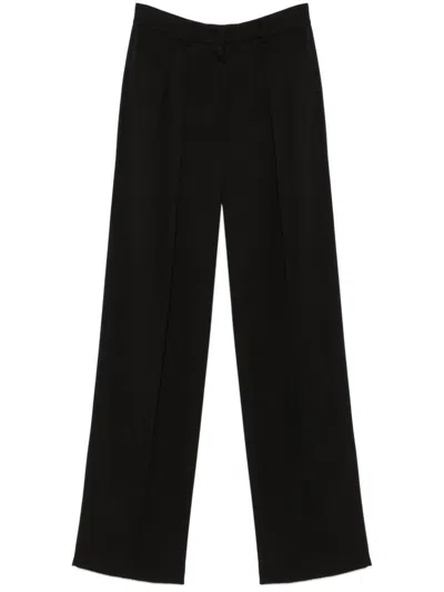 Sportmax Trousers Straight Leg Wide-leg Design In Black
