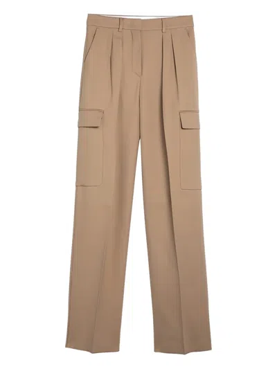 Sportmax Cargo Trousers With Belt Loops And Pockets In Brown