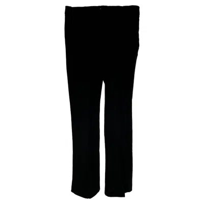 Sportmax Straight Trouser Pants In Black Wool In Multi