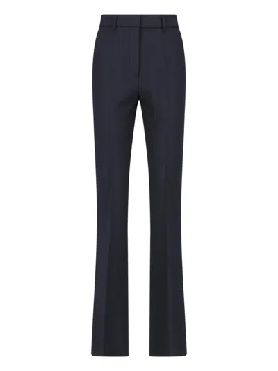 Sportmax Straight Wool Pants In Black