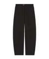 Sportmax Straight Wool Trousers In Black