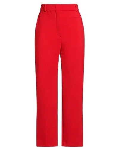 Sportmax Straight-leg Wool Trousers In Red