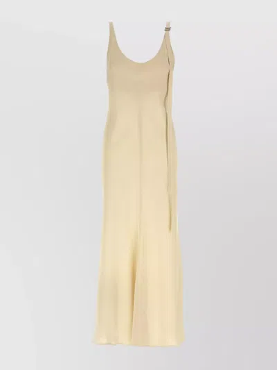 Sportmax Strap Detail Maxi Dress In Beige