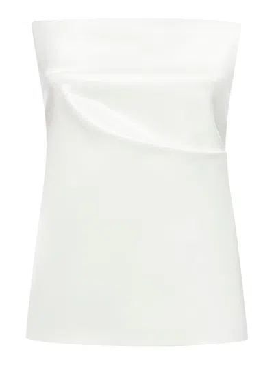 Sportmax Strapless Bustier Top In White