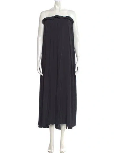 Pre-owned Sportmax Strapless Midi Length Dress W/ Tags In Gray