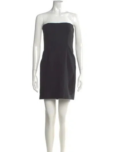 Pre-owned Sportmax Strapless Mini Dress In Black