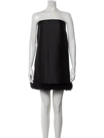 Pre-owned Sportmax Strapless Mini Dress W/ Tags In Black