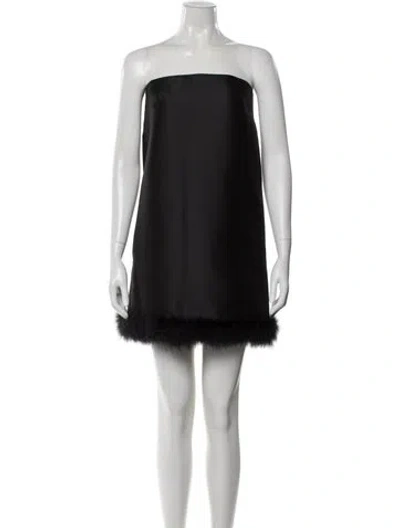 Pre-owned Sportmax Strapless Mini Dress W/ Tags In Black