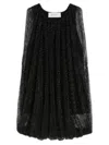 Sportmax Embellished Mesh And Jersey Top In Black