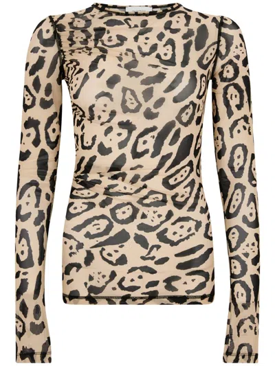 SPORTMAX STRETCH ANIMAL PRINT SWEATER