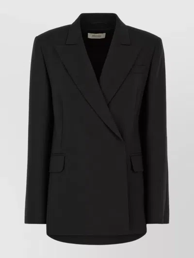 Sportmax Stretch Gabardine Blazer In Black