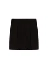 Sportmax Tailored Wide Leg Cotton Shorts In Black