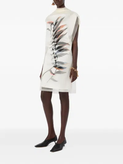 Sportmax Stretch Jersey Dress In Neutral