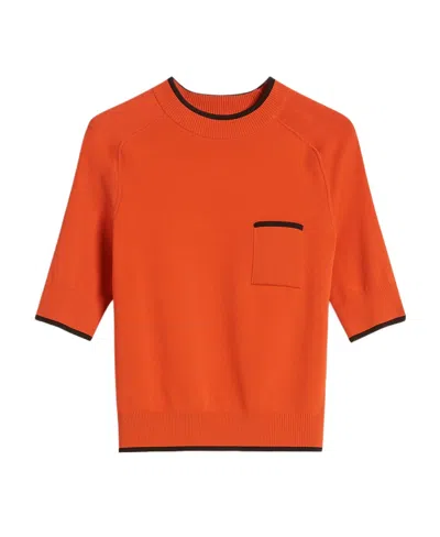 Sportmax Stretch Knitted T-shirt In Red