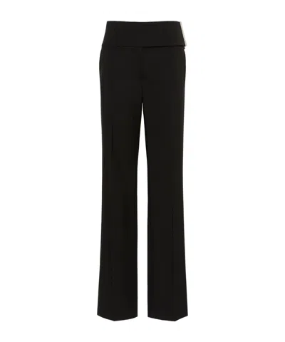Sportmax Stretch Wool Trousers In Black
