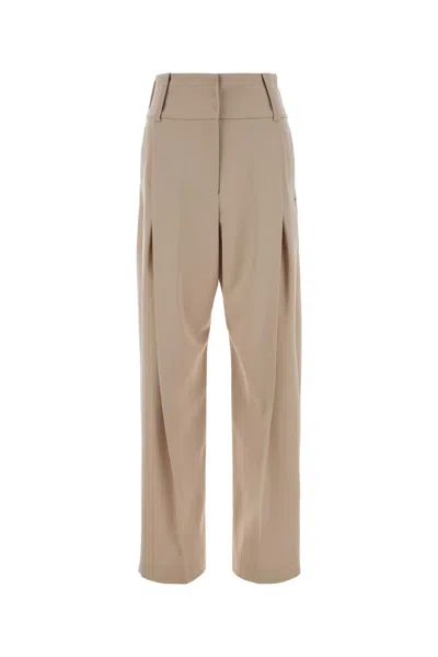 Sportmax Stretch Wool Wide-leg Girino Pant In Neutral