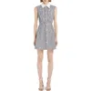 Sportmax Front Dart Striped Dress With Flared Hem In Black