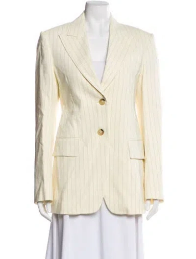 Pre-owned Sportmax Striped Blazer In Neutral