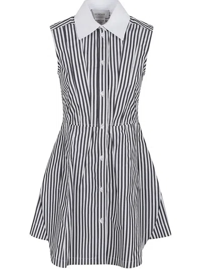 SPORTMAX STRIPED BUTTON-UP DRESS