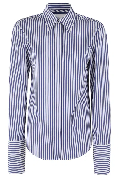SPORTMAX STRIPED BUTTON-UP SHIRT