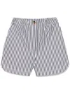 Sportmax Striped Patch Pocket Elasticated Shorts In Black
