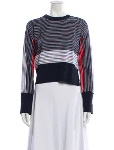 Pre-owned Sportmax Striped Crew Neck Sweater In Multi