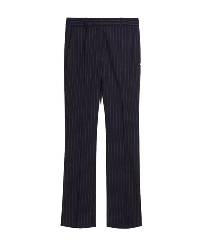 Sportmax Striped Flared Trousers In Black