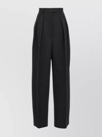 Sportmax Striped High Waist Trousers In Brown