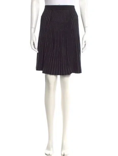 Pre-owned Sportmax Striped Knee-length Skirt In Black