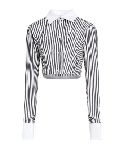 Sportmax Striped Long Sleeve Shirt In Multi