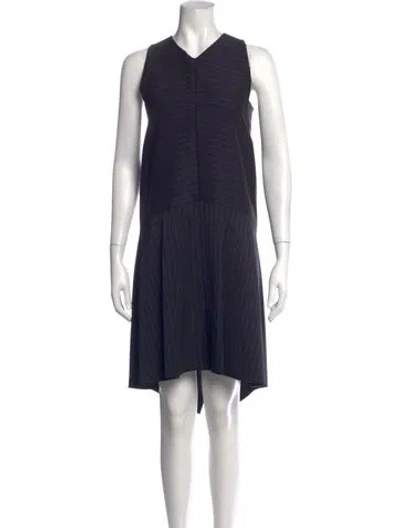 Pre-owned Sportmax Striped Midi Length Dress W/ Tags In Blue