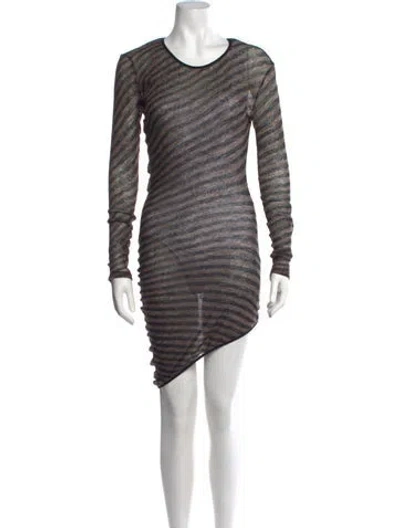 Pre-owned Sportmax Striped Mini Dress In Multicolor
