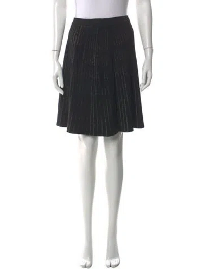 Pre-owned Sportmax Striped Mini Skirt In Black