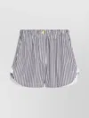 Sportmax Striped Patch Pocket Elasticated Shorts In Multi