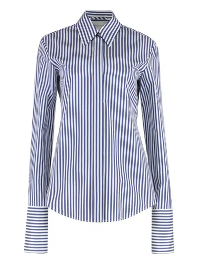 SPORTMAX STRIPED POPLIN SHIRT