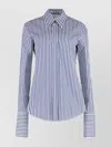 Sportmax Striped Collared Shirt Cuffed Sleeves