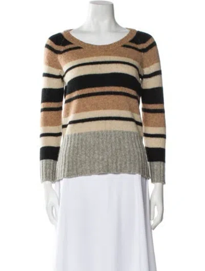 Pre-owned Sportmax Striped Scoop Neck Sweater In Multi