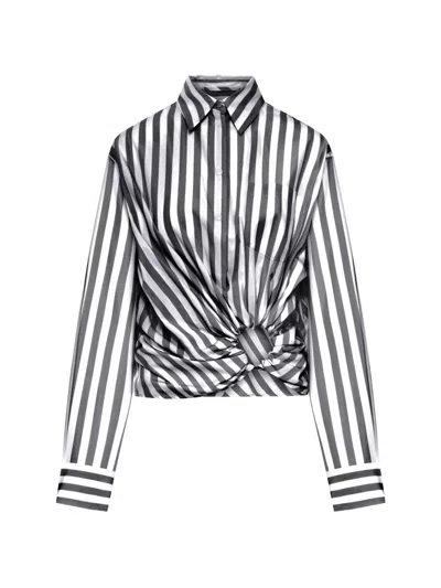 Sportmax Striped Shirt In Animal Print