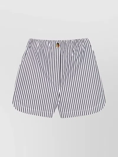 SPORTMAX STRIPED SHORTS ELASTICATED WAISTBAND