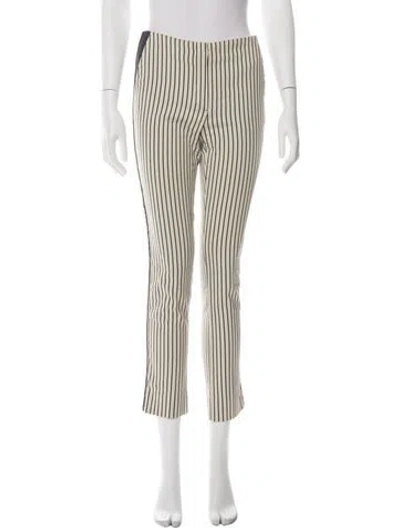 Pre-owned Sportmax Striped Straight Leg Pants In Neutrals