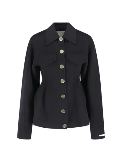 SPORTMAX SPORTMAX STRUCTURED CABAN JACKET IN VIRGIN WOOL