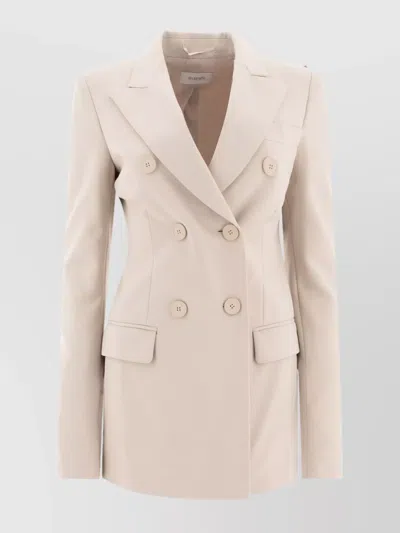 Sportmax Structured Double-breasted Jackets Button Detailing In Neutral