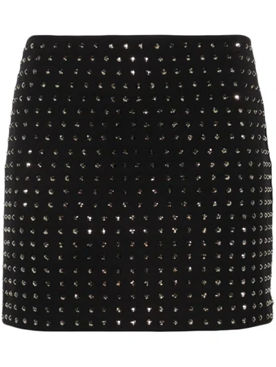 Sportmax High Waist Mini Skirt With Studded Design In Black